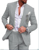 Men's Large Single Row One Button Solid Color Suit Two-piece