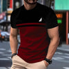 High Quality Contrast Color Men's Short Sleeve T-shirt