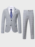 Men's Classic Check Blazer And Pants Set
