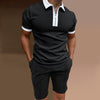 Men's Casual Printed Top And Shorts Two-piece Set