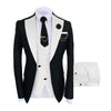 Men's Slim Fit Business Vest Coat Trousers Suit