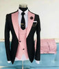 Men's Slim Fit Business Vest Coat Trousers Suit