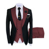 Men's Slim Fit Business Vest Coat Trousers Suit