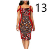 African Print Dress Women's Casual Tight Evening Gown