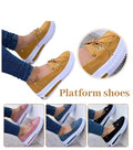 Women Block Shoes Slip On Closed Toe Sneakers